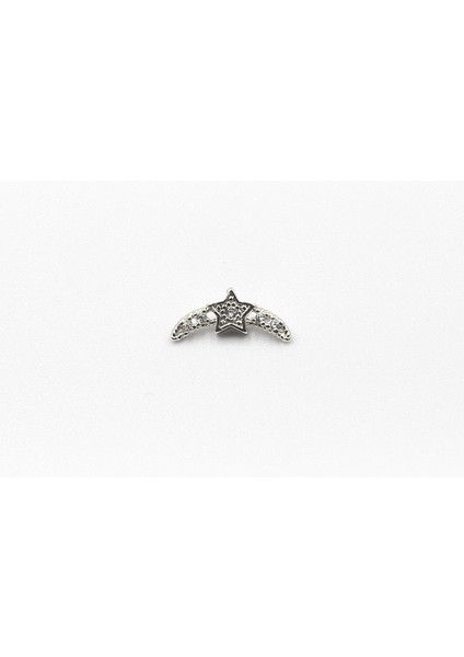 Gümüş Ay Yıldız Tragus & Helix Piercing – Şık Tasarım, Anti Alerjik, Kararma Yapmaz fiyatları