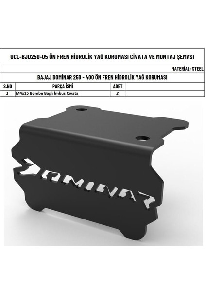 Bajaj Dominar 250 ve Dominar 400 Uyumlu Hidrolik Fren Kutusu Koruma fiyatları