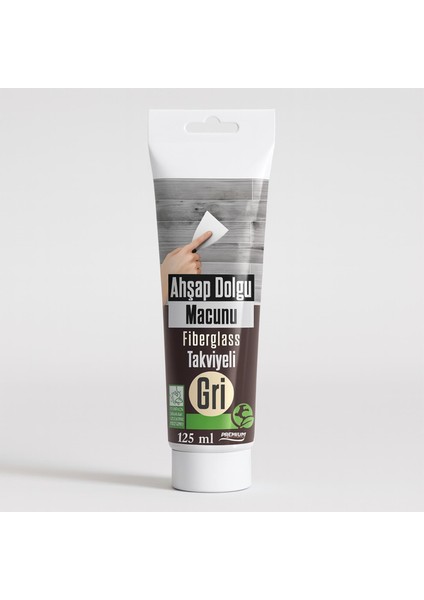 Kullanım Hazır Ahşap Parke Tamir Macunu Gri Mobilya Masa Dolgu Çatlak Çizik Giderici 125 ml