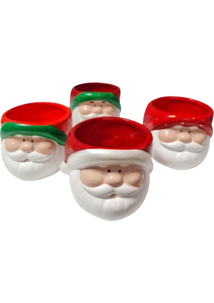 Noel Saksı , Noel Baba Figürlü Skulent Saksı, 2 Adet indirimleri