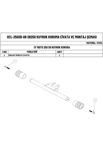Cfmoto Sr 250 Uyumlu Kuyruk Koruma Demiri fırsatları