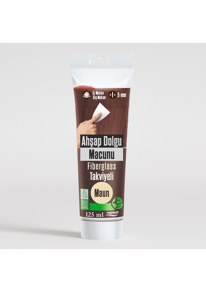 Kullanım Hazır Ahşap Parke Tamir Macunu Maun Mobilya Masa Dolgu Çatlak Çizik Giderici 125 ml
