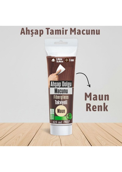 Kullanım Hazır Ahşap Parke Tamir Macunu Maun Mobilya Masa Dolgu Çatlak Çizik Giderici 125 ml fiyatları