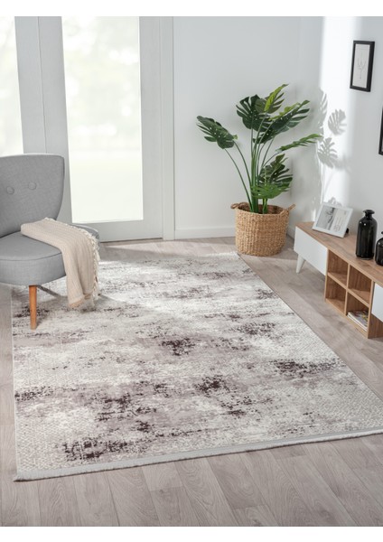 Tokyo 1701 Gri Halı Antrasit Detaylı Modern Klasik Desen Akrilik Halı Kaymaz Taban Tozuaz Salon Halı fiyatları