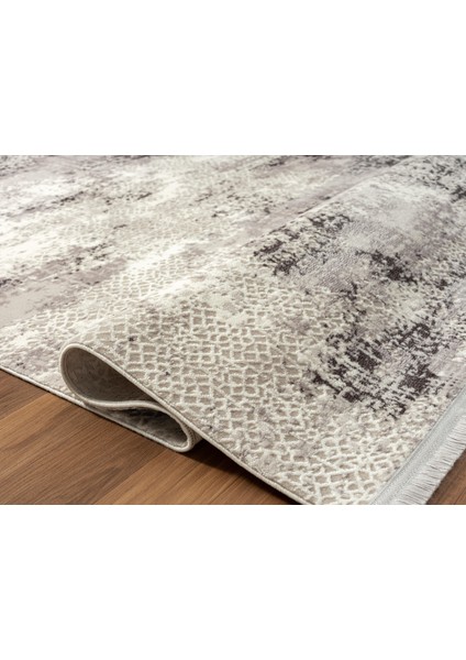 Tokyo 1701 Gri Halı Antrasit Detaylı Modern Klasik Desen Akrilik Halı Kaymaz Taban Tozuaz Salon Halı fırsatları