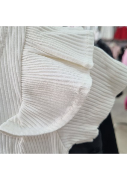 Siyah Balon Etek Fitilli Fırfırlı Kol Bady Tişört T-Shirt Takım modelleri