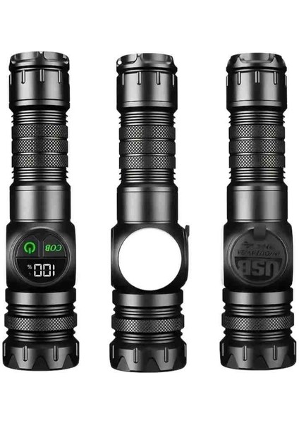 Çok Amaçlı Şarj Edilebilir El Feneri Zarif Kutulu Güçlü Işık fiyatları