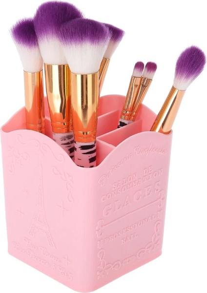 Dekoratif Makyaj Manikür Aletleri Organizer 4 Gözlü Kalemlik Pembe fiyatları