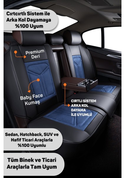 Fs Deri Serisi Lexus Ct 2010-2021 Ile Uyumlu Takmatik Kılıf, Mavi