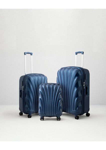 Huitre 3'lü Set Valiz/bavul - Lacivert