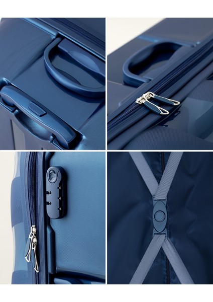 Huitre 3'lü Set Valiz/bavul - Lacivert fiyatları