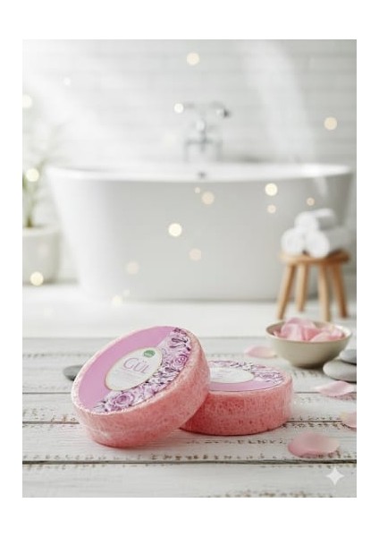 Doğal Süngerli Gül Sabunu.Gül Gibi Kokmak için ideal