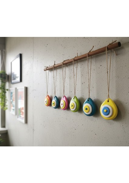 El Yapımı Altılı Nazar Boncuğu Seti-Dekoratif Nazar Boncuğu Askılı –el Yapımı Nazar Süsü-Pozitif Enerji Nazar Boncuğu fırsatları