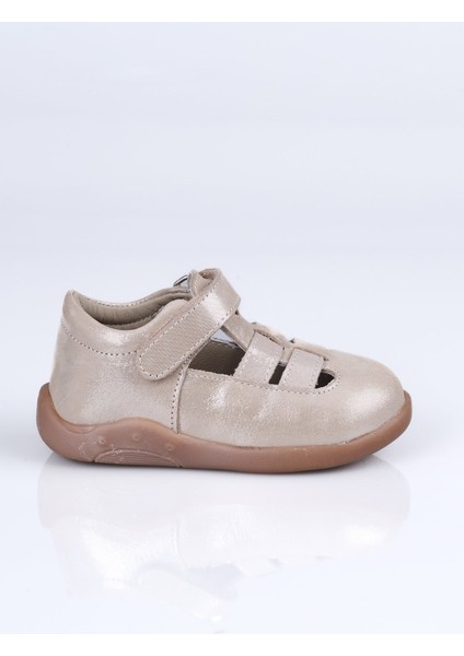 İ.350 Hakiki Deri Sandalet Altın - 23