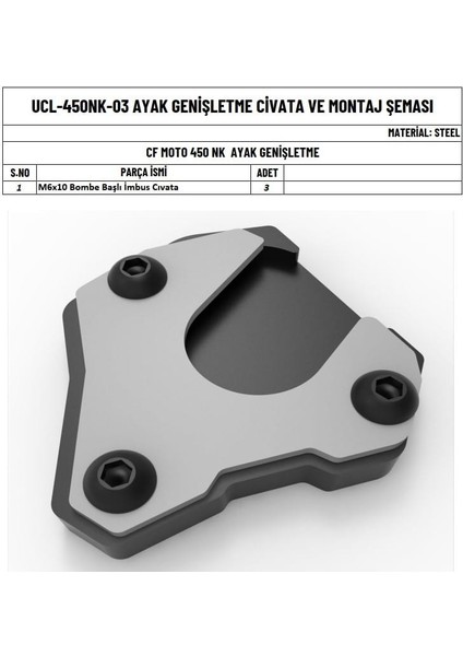 Cfmoto 450 Nk Uyumlu Ayak Genişletme fırsatları