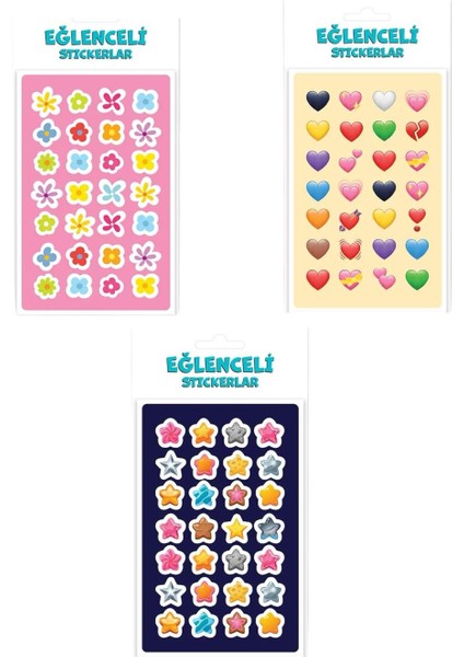 Eğlenceli Sticker 3'lü Set