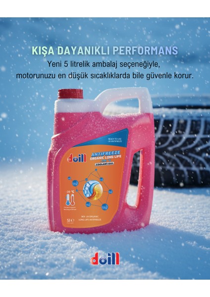 -39 / -40 Derece Hazır Karışım 5 Litre Kırmızı Organik Antifriz - G12 (Üretim Yılı: 2025) fiyatları
