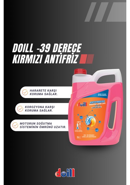 -39 / -40 Derece Hazır Karışım 5 Litre Kırmızı Organik Antifriz - G12 (Üretim Yılı: 2025) modelleri