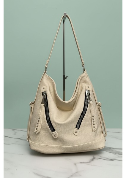 Kadın Yumuşak Deri Çok Bölmeli Büyük Boy Sırt ve Omuz Çantası (41X33 Cm) LIFON-9060 fiyatları