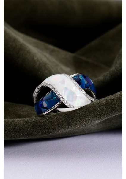 925 Ayar Gümüş Opal Taşlı Yüzük modelleri