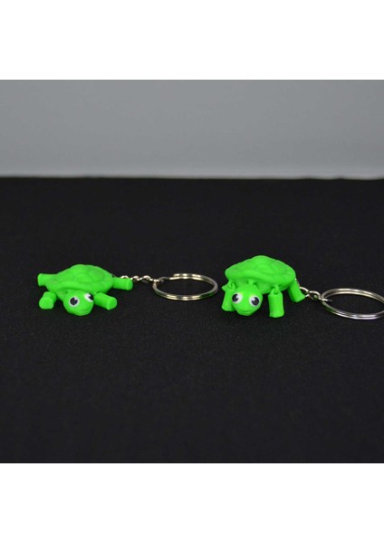 3D Hareketli Tosbağa Kaplumbağa Anahtarlık