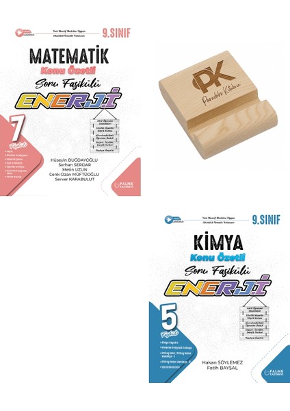 Palme 9. Sınıf Enerji Matematik ve Kimya Konu Özetli Soru Fasikülleri + Telefon Standı