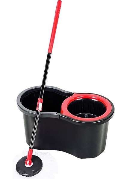 13LT - Siyah - Şirink Otomatik Dönerli Kova Mop Temizlk Seti (5361)