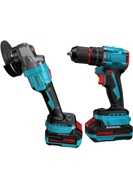 E1030 Kömürsüz Li-On Akülü 2 Li Kombo Set - Matkap ve Av