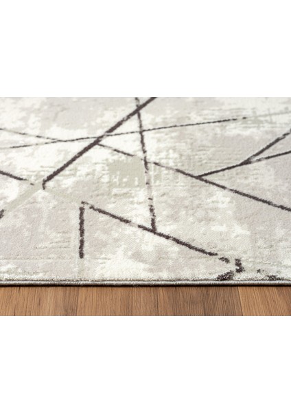 Tokyo 1703 Gri Halı Antrasit Detaylı Geometrik Desen Modern Akrilik Halı Kaymaz Taban Tozuaz indirimleri