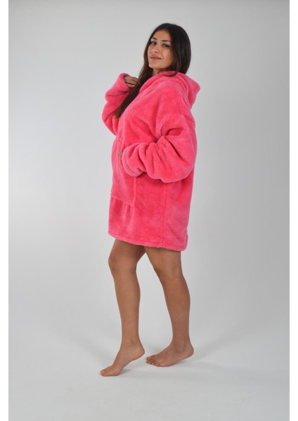 Welsoft Kapüşonlu Giyilebilir Tv Battaniyesi Unisex Peluş Oversize Panço Sabahlık fırsatları