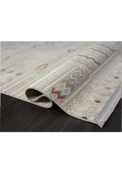 Lotus 8573 Gri Halı Renkli Iskandinav Desenli Modern Ince Akrilik Tozuaz Salon Yatak Odası Halısı fırsatları