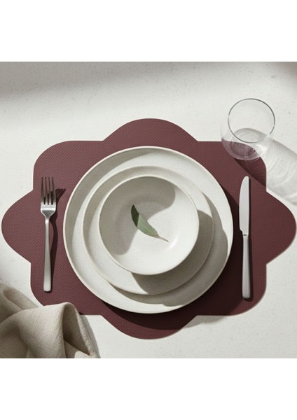 2 Adet Deri Dikdörtgen Amerikan Servis 33X44 cm Simetrik Desenler Serisi 118 modelleri