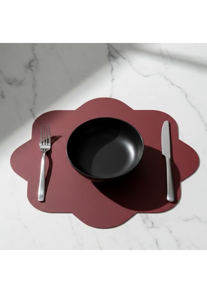 2 Adet Deri Dikdörtgen Amerikan Servis 33X44 cm Simetrik Desenler Serisi 118 indirimleri