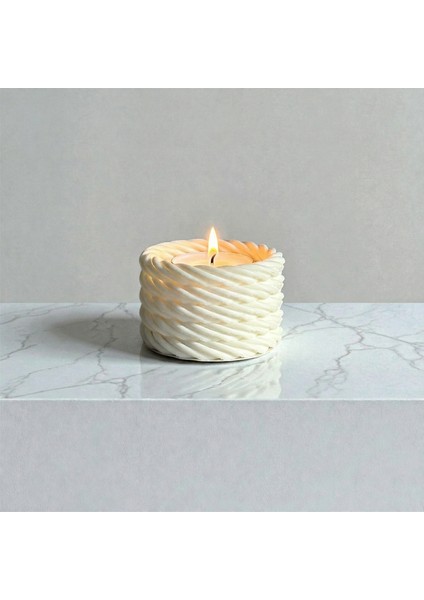 Modern Örgü ve Halat Desenli Mini Tealight Mumluk