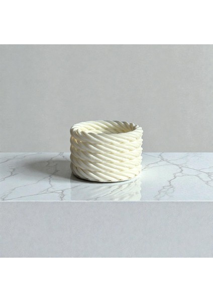 Modern Örgü ve Halat Desenli Mini Tealight Mumluk fiyatları