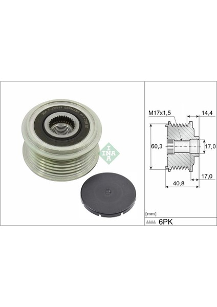 535037410 Alternatör Rulmanı Renault Clıo V 19> 1.5 Blue Dci Euro 6 231005FD1B-231005FD1A