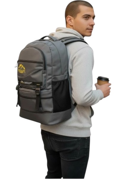 Körüklü Dağcı ve Seyahat 65 Litre Sırt Çantası Renk Gri