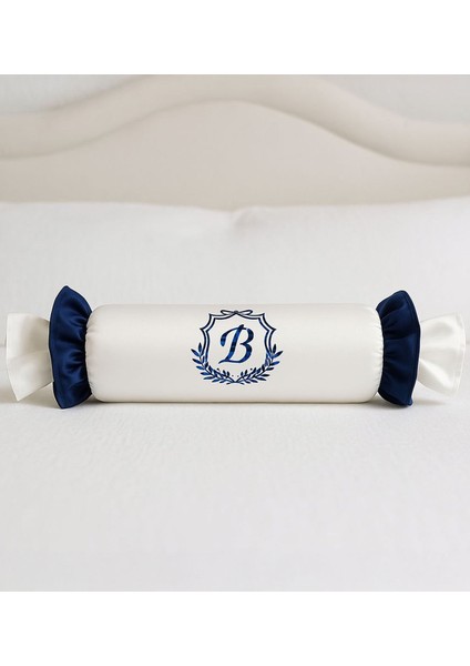 Kişiye Özel Harf Işlemeli Lacivert Fırfırlı Şeker Yastık, Ev Hediyesi fiyatları