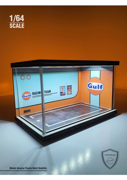 Gulf Diecast LED Işıklı Akrilik Korumalı Stand/diorama 1:64 Ölçek indirimleri