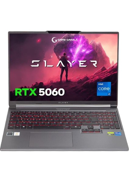 Slayer X7T-5060 C8 Intel Core I7 14650HX 16GB Ram 500GB SSD RTX5060 16" Qhd+ 180Hz IPS Freedos Gaming Laptop