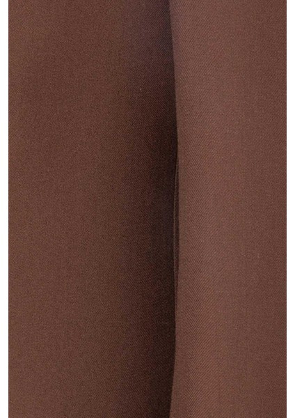 Erkek Kruvaze Takım Elbise Kırlangıç Yaka Yarım Astar Torba Cep Modern Fit Kahverengi fiyatları