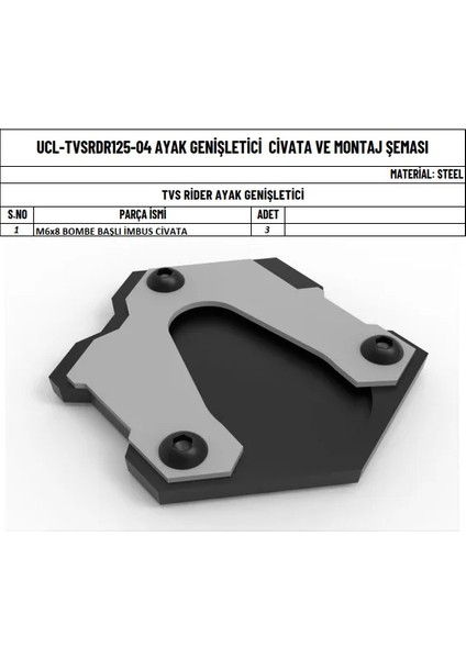 Tvs Raider 125 Uyumlu Ayak Genişletme fırsatları