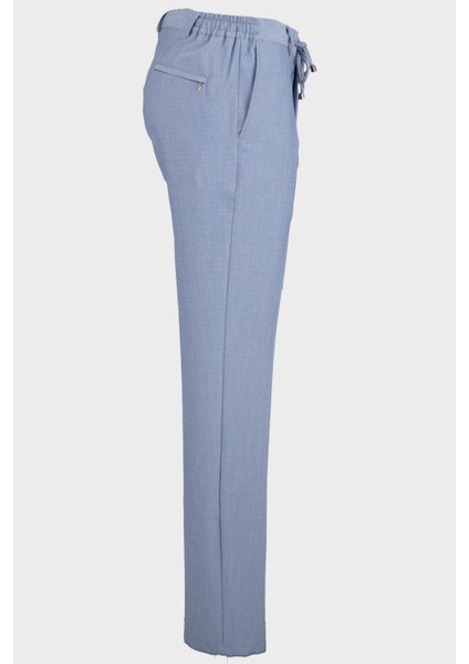 Erkek Jogger Pantolon Gofre Kumaş Bağcıklı Günlük Slim Fit Dokulu Mavi fiyatları