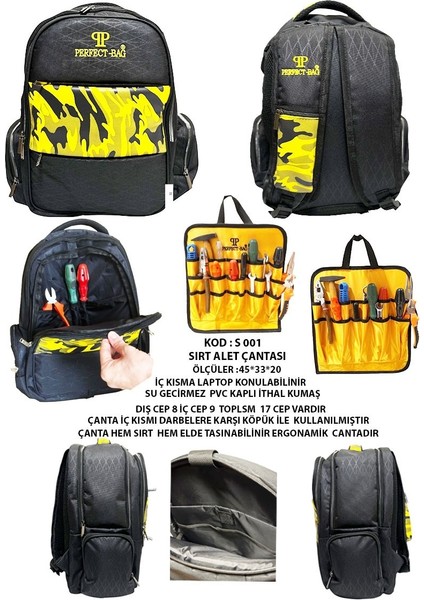 Sırt Alet Çantası 45X33X20 (S001)