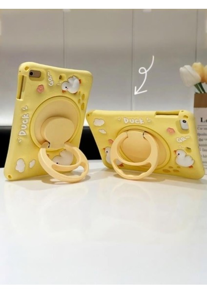 Duck Karakterli Dayanıklı Çocuk Tablet Kılıfı Standlı Eğlenceli Koruyucu Kapak fiyatları