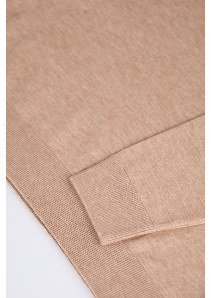 Erkek Yarım Balıkçı Yaka Triko Kazak Pamuk Kaşmir Slim Fit Camel fırsatları