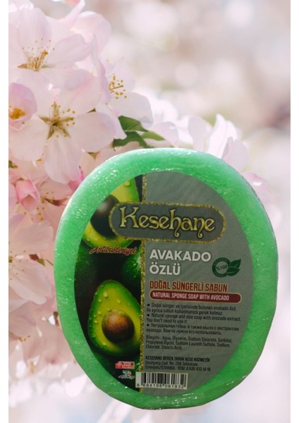 Avokado Özlü Doğal Süngerli Sabun