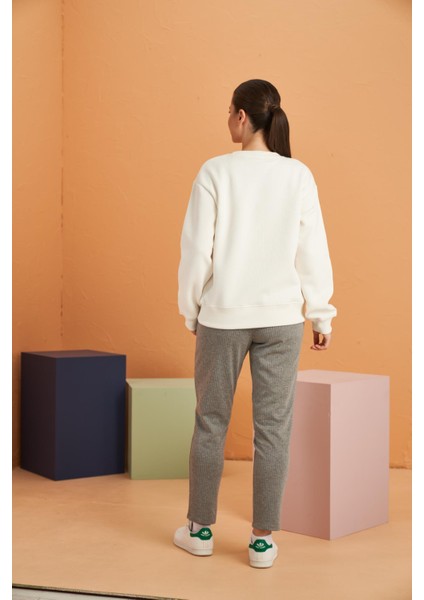 Xoxo Kadın Baskılı Uzun Kollu Sweatshirt Çizgili Eşofman Takım modelleri