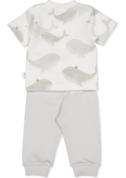 Interlok Patiksiz Mini Pijama Takımı 2li (Whales) Gri fiyatları