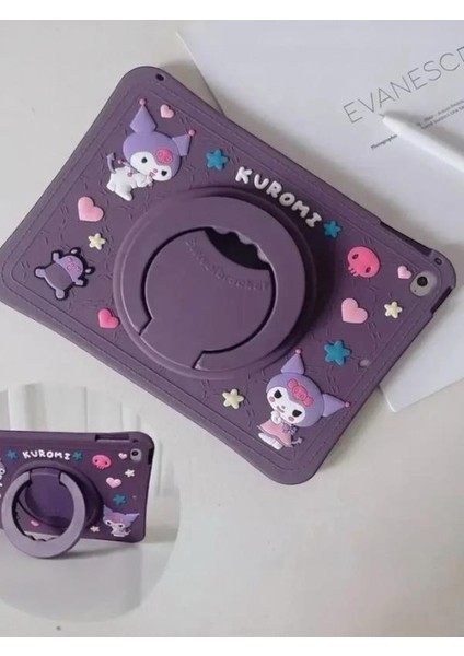 Kuromi Karakterli Dayanıklı Çocuk Tablet Kılıfı Standlı Eğlenceli Koruyucu Kapak fiyatları